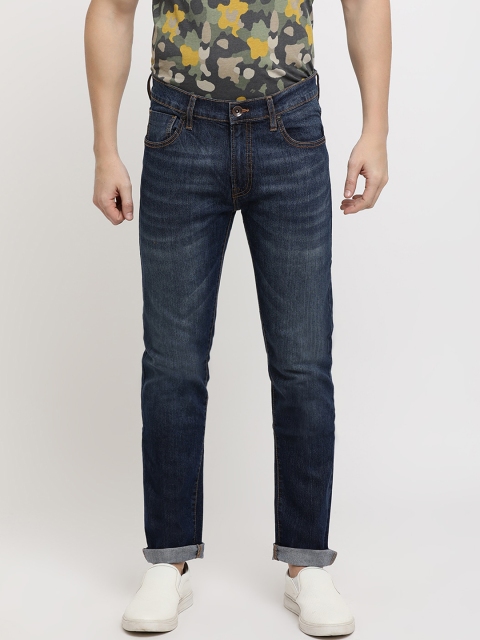 

Pepe Jeans Men Navy Blue Regular Fit Mid-Rise Clean Look Jeans