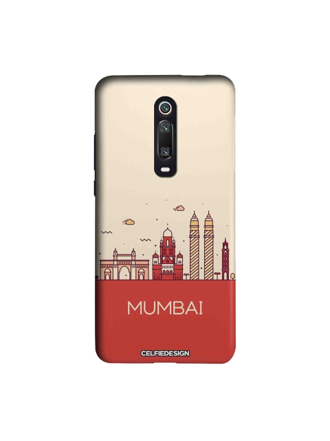 

CelfieDesign Peach Red & White Quirky Sustainable Mumbai skyline Xiaomi Redmi K20 Pro Back Cover