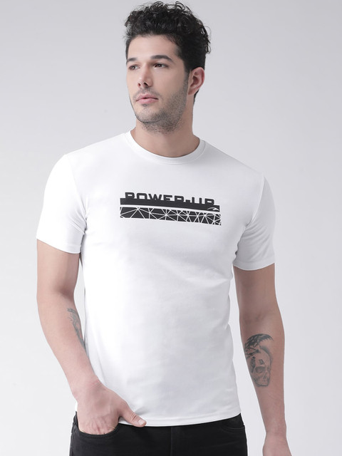 

Rex Straut Jeans Men White Printed Round Neck T-shirt