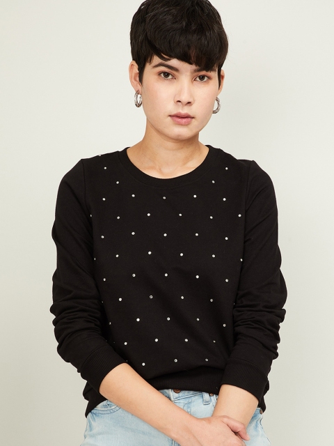 

Fame Forever by Lifestyle Women Black Solid Sweatshirt