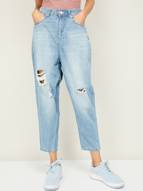 

Ginger by Lifestyle Women Blue Relaxed Fit Mid-Rise Mildly Distressed Jeans