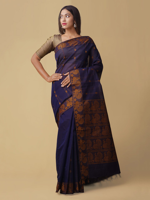 

Unnati Silks Blue Woven Design Saree