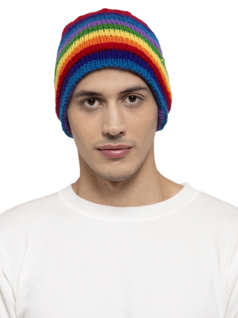 

Bodh Design Unisex Multicoloured Self Design Beanie, Multi