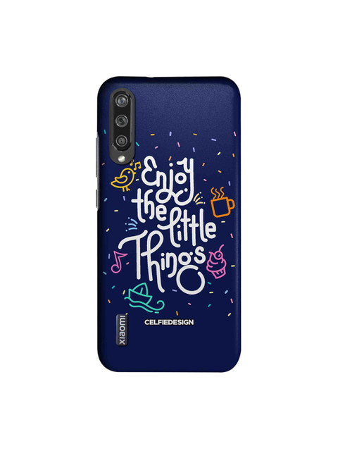 

CelfieDesign Unisex Navy Blue & White Enjoy The Little Things Base 501 Quirky Sustainable Xiaomi Mi A3 Back Cover