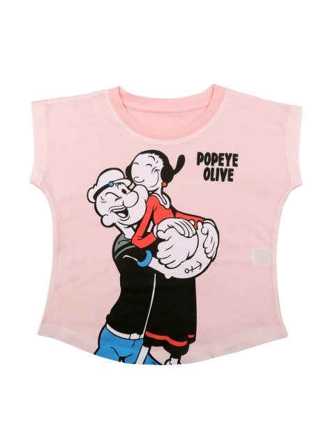 

Popeye Girls Pink Printed Top