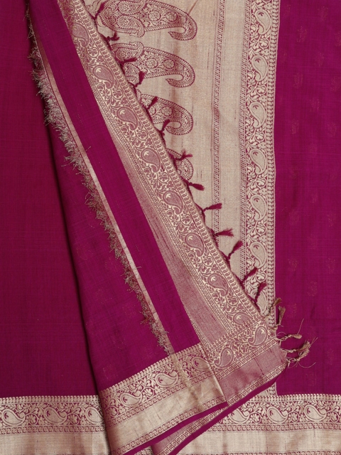 

Bangalore Silk Emporium Magenta Solid Saree