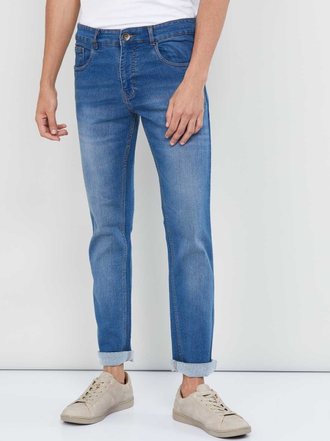 max Men Blue Regular Fit Mid-Rise Clean Look Jeans