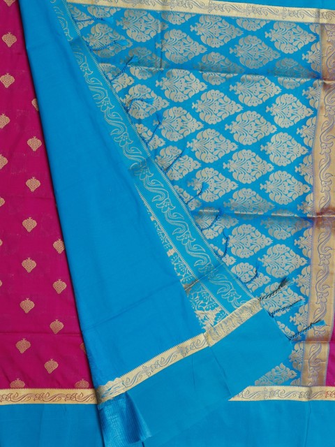 

Bangalore Silk Emporium Magenta Woven Design Saree