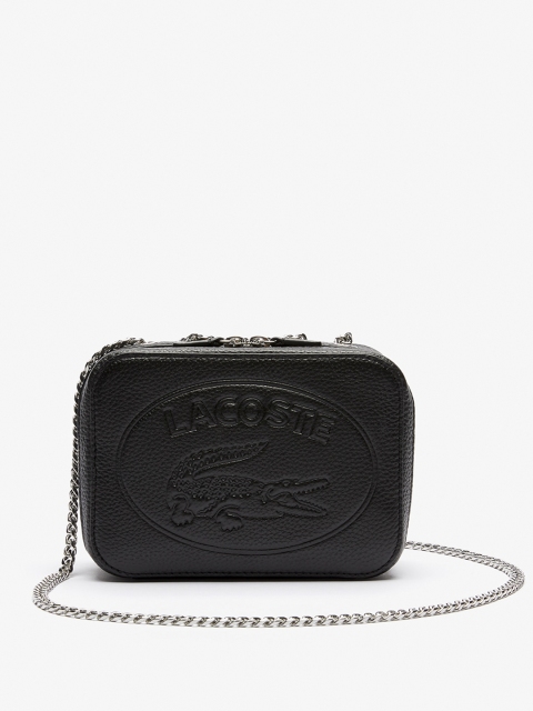 

Lacoste Black Textured Sling Bag
