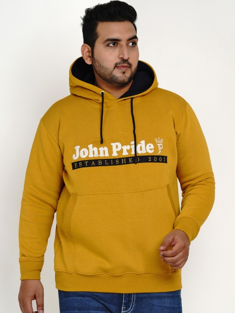 

John Pride Men Mustard Printed Sweatshirt