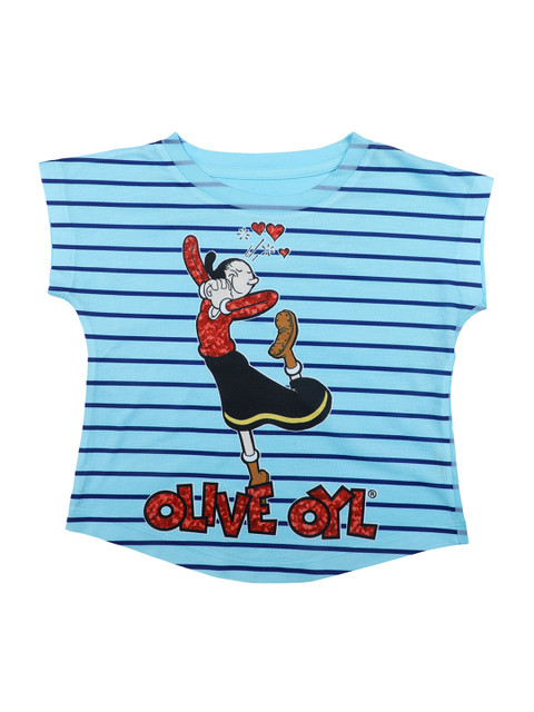 

Popeye Girls Blue Striped Top