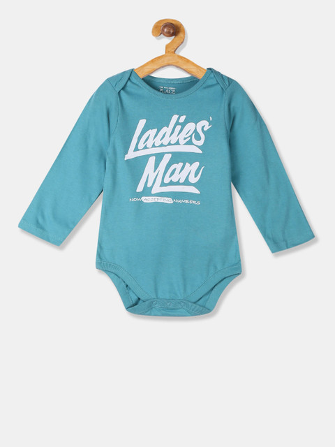 

The Childrens Place Boys Blue Printed Bodysuit