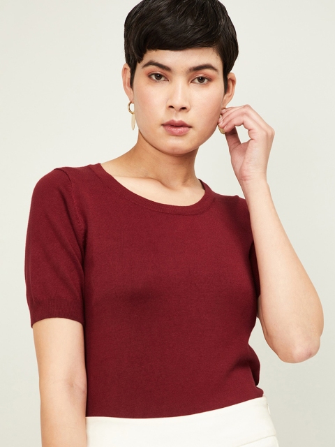 

Bossini Women Maroon Solid Top