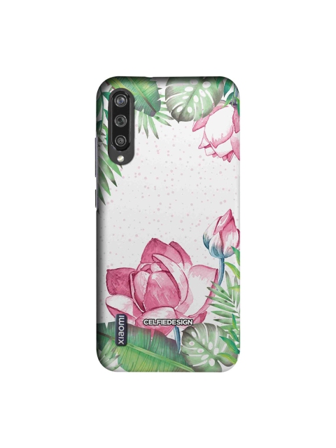 

CelfieDesign White & Pink Floral Printed Xiaomi Mi A3 Phone Back Cover