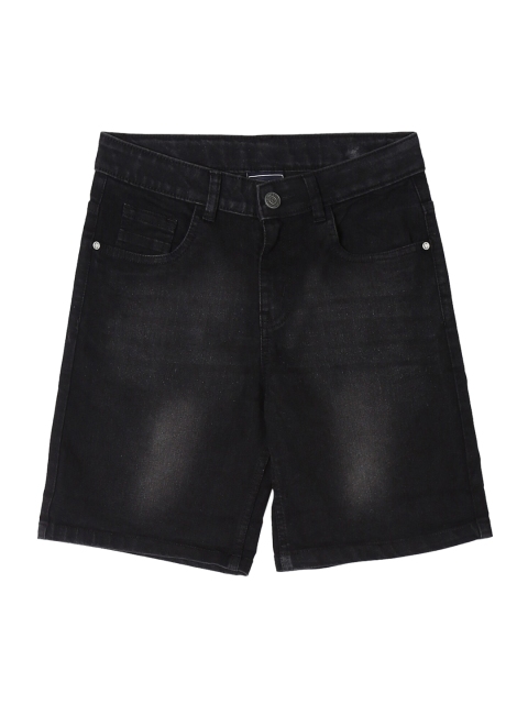 

Cherokee Boys Black Solid Regular Fit Denim Shorts