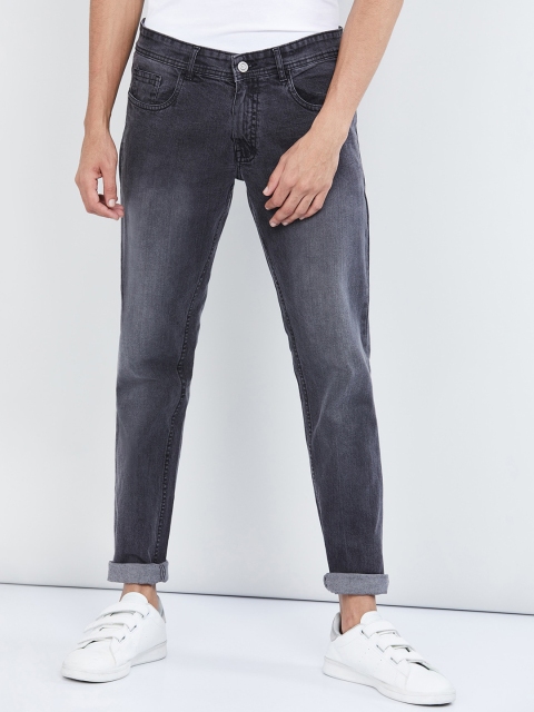 

max Men Grey Light Fade Tapered Fit Jeans