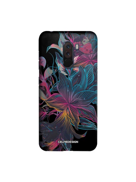 

CelfieDesign Black & Pink Neon Flowers Base 501 Xiaomi Poco F1 Back Cover