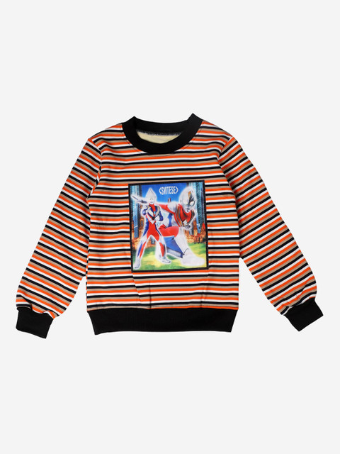 

DOROKIDS Boys Orange Striped Sweatshirt