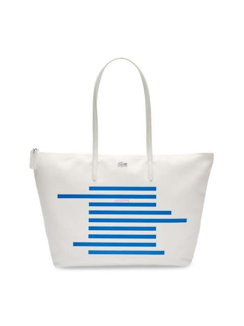Lacoste White Striped Tote Bag