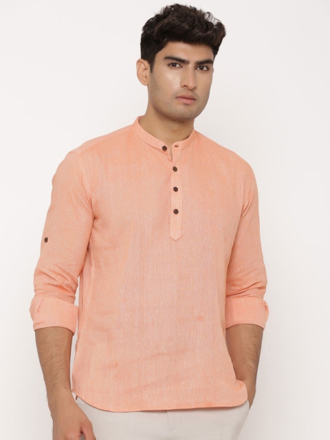 

Tistabene Men Orange Regular Fit Solid Casual Shirt