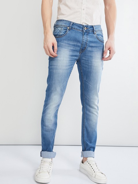 

max Men Blue Skinny Fit Mid-Rise Clean Look Stretchable Jeans
