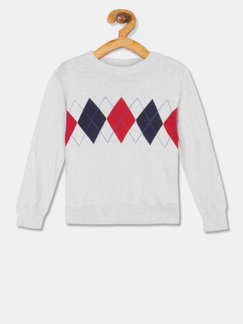 

The Childrens Place Boys Grey Printed Sweater
