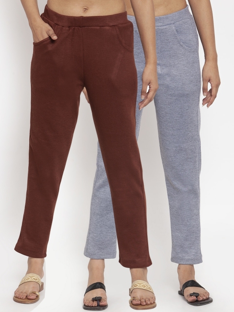 

TAG 7 Women Pack of 2 Wool Blend Ankle-Length Leggings Pants, Brown