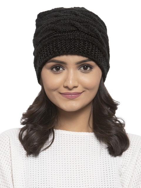 

Bodh Design Unisex Black Solid Beanie