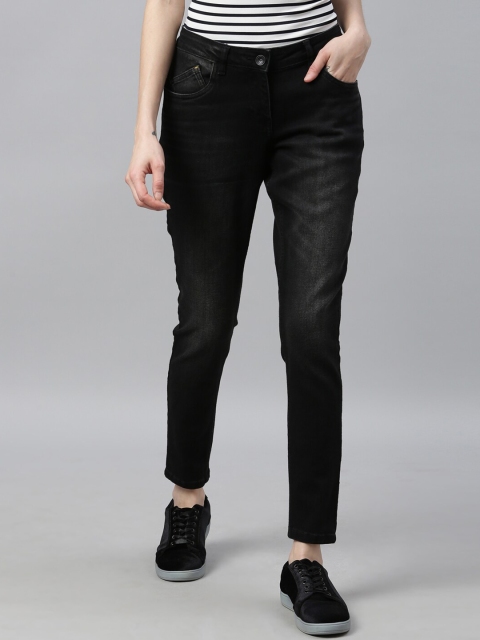 

Park Avenue Woman Black Regular Fit Mid-Rise Clean Look Jeans