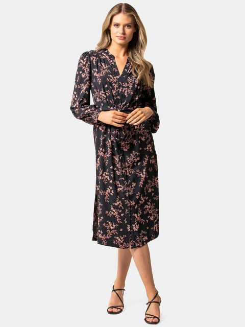 

Forever New Women Black Printed A-Line Dress