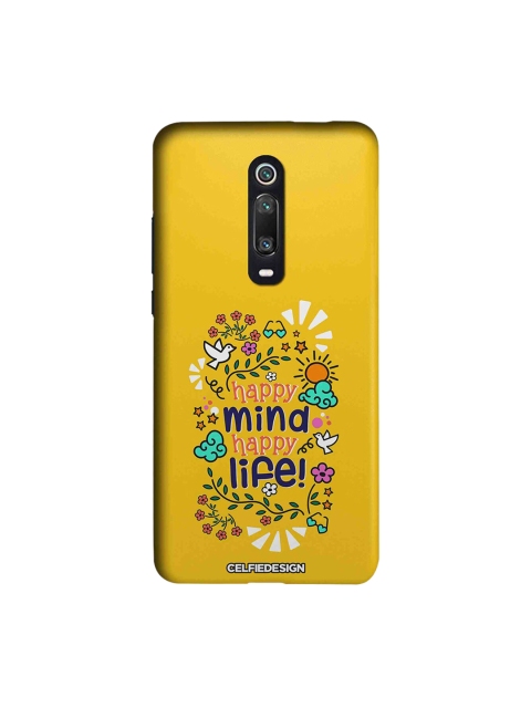 

CelfieDesign Unisex Yellow & Black Happy Mind Happy Life Base 501 Quirky Sustainable Xiaomi Redmi K20 Pro Back Cover