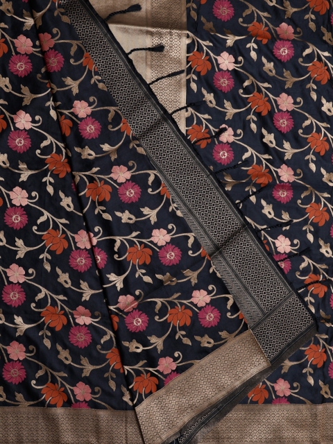

Bangalore Silk Emporium Black Printed Saree