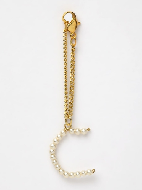 DUGRISTYLE White & Gold-Plated Charm Bracelet