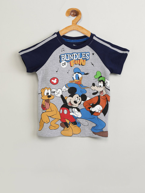 

max Boys Multicoloured Printed Round Neck T-shirt, Multi