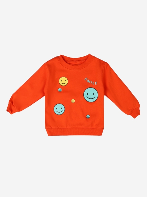 

DOROKIDS Boys Orange Printed Sweatshirt