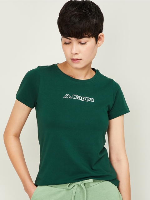 

Kappa Women Green Printed Round Neck T-shirt