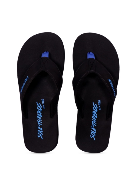 

Solethreads Men Black Printed Thong Flip-Flops