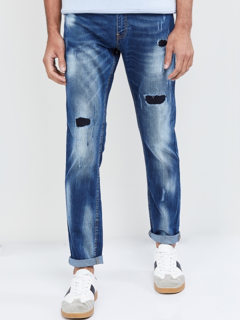 

max Men Blue Heavy Fade Skinny Fit Jeans