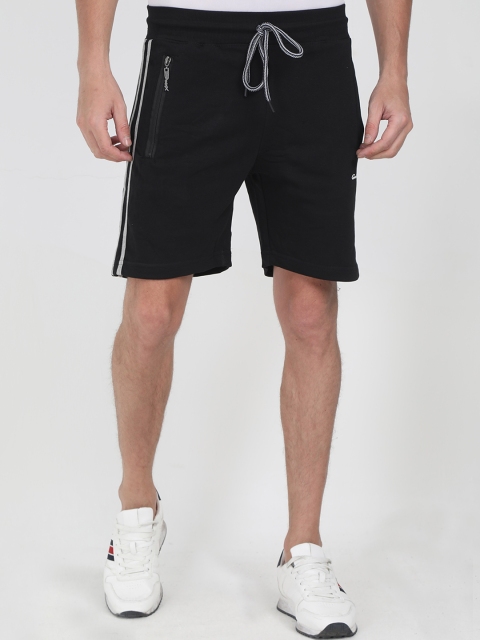 

Genx Men Black Solid Regular Fit Sports Shorts