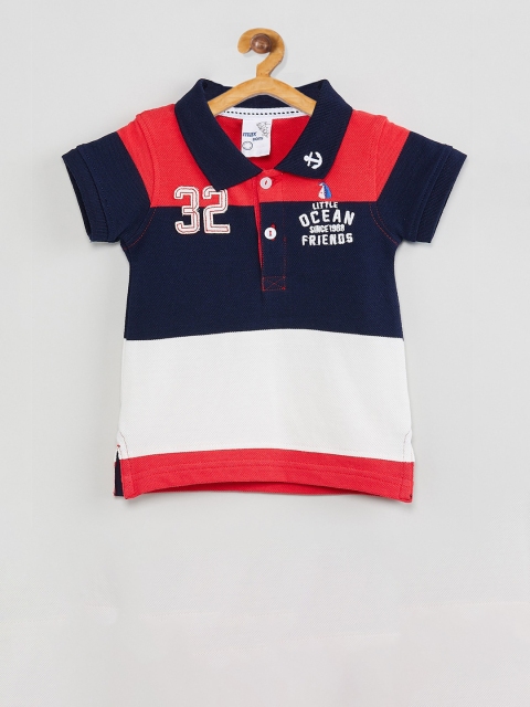 

max Boys Multicoloured Colourblocked Polo Collar T-shirt, Multi