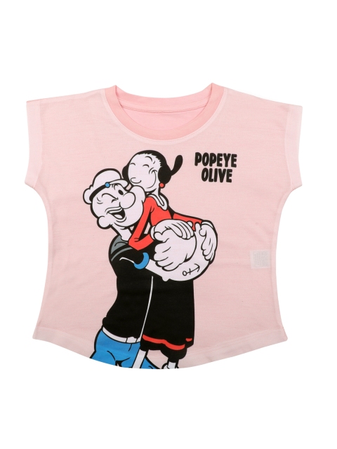 

Popeye Girls Pink Printed Top