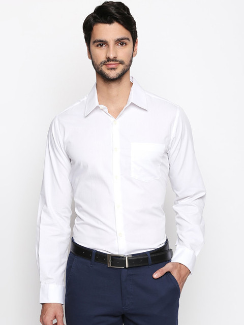 

RICHARD PARKER by Pantaloons Men White Regular Fit Solid Formal Shirt