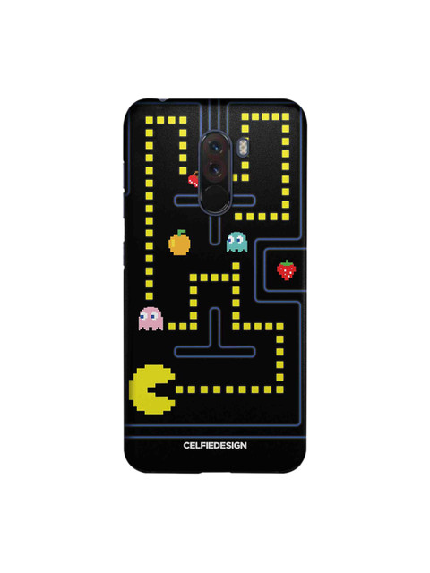 

CelfieDesign Unisex Black & Yellow Pacman Printed Xiaomi Poco F1 Back Case