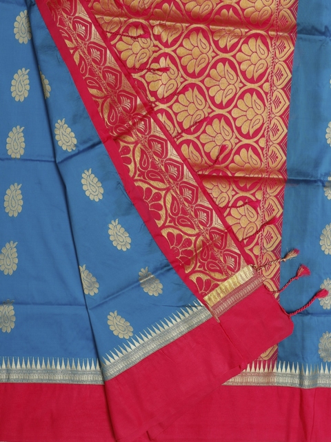 

Bangalore Silk Emporium Blue Solid Saree