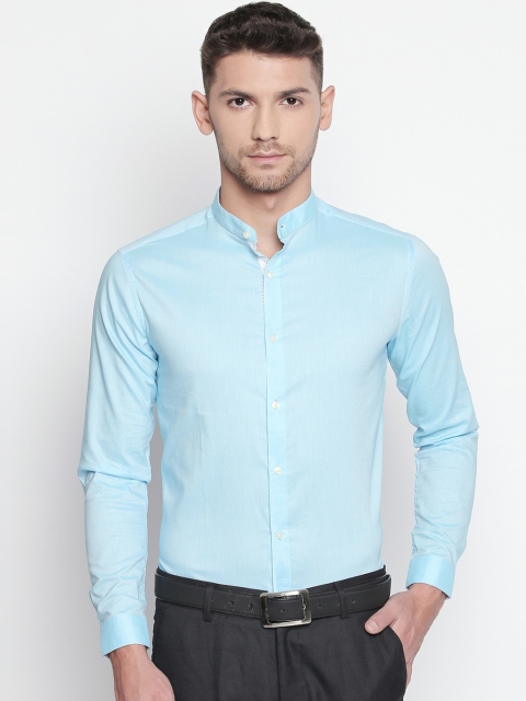 

RICHARD PARKER by Pantaloons Men Turquoise Blue Regular Fit Solid Formal Shirt
