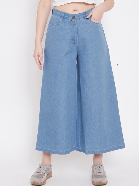 

C9 Women Blue Solid Wide Leg Palazzos