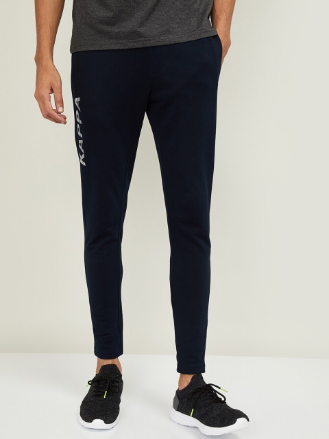 

Kappa Men Navy Blue Solid Slim Fit Track Pants
