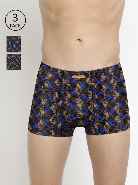 

DIXCY SCOTT Men Pack Of 3 Assorted Printed Trunks-K1-PR64471-
