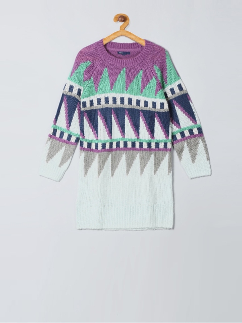 

GAP Girls White Printed Pullover Sweater