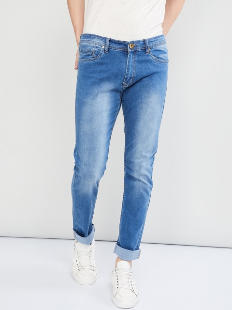max Men Blue Slim Fit Mid-Rise Clean Look Jeans